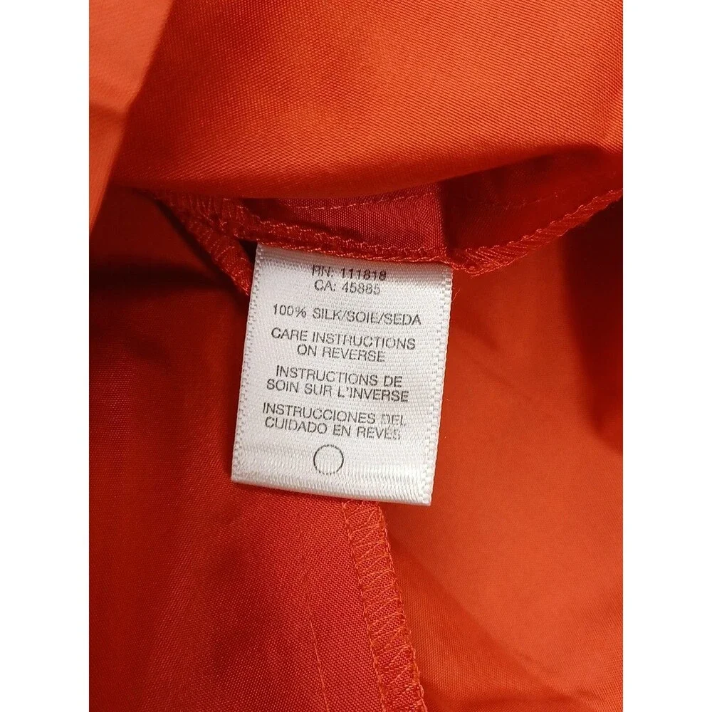 Michael Kors 100% Womens Skirt Pleated Orange Rust Sz 12